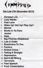 The Commited - The Castle, Sheerness, Kent 1.2.14